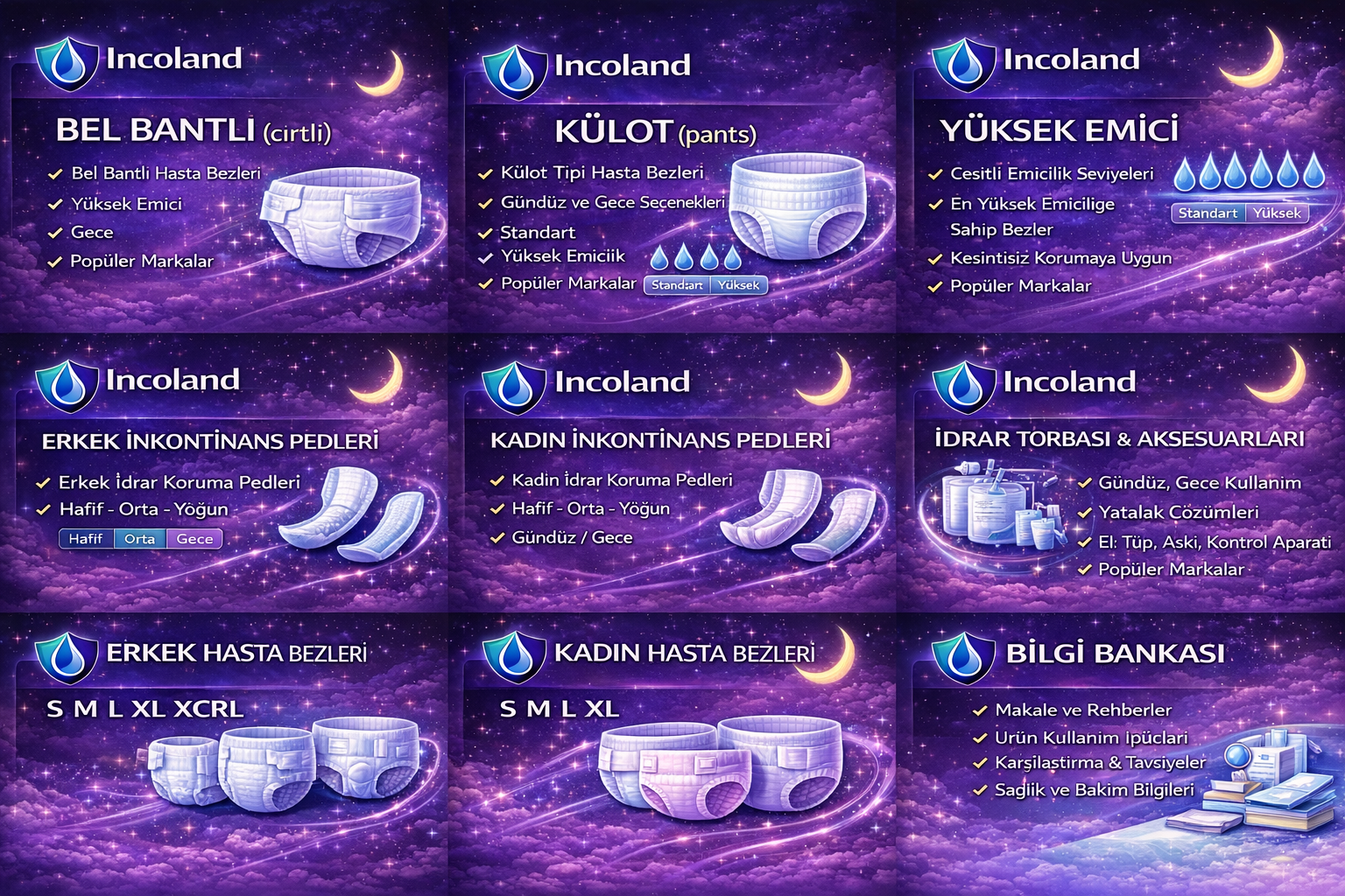 Erkek İnkontinans Pedleri