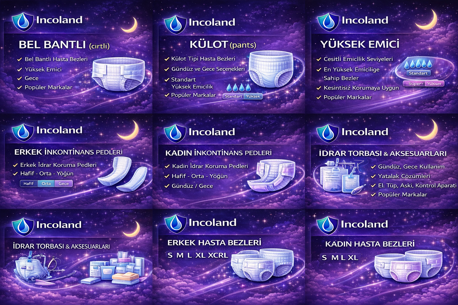Ürün Bilgi Bankası – İnkontinans Rehberi