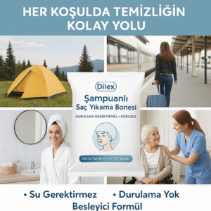Dilex Kendinden Şampuanlı & Durulama Gerektirmeyen Saç Yıkama Bonesi
