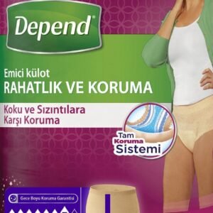 Depend Kadınlar İçin Emici Külot Large L Beden 9'lu Paket