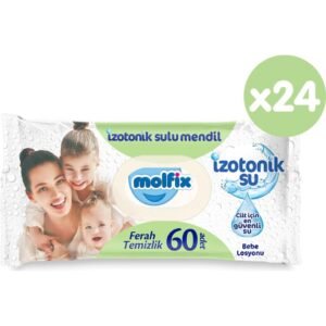 Molfix İzotonik Sulu Islak Mendil Ferah Temizlik 60'lı 24 Paket