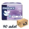 Medcare Maxi Bel Bantlı Hasta Bezi 8 Damla Medium Orta Boy M Beden 30'lu 3 Paket 90 Adet