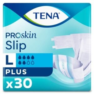 TENA ProSkin Slip Plus Bel Bantlı Hasta Bezi, Büyük Boy (L), 6 Damla, 30'lu