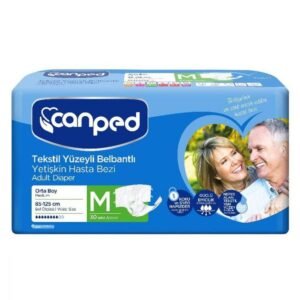 Canped Tekstil Yüzeyli Bel Bantlı Yetişkin Hasta Bezi Medium 30'lu