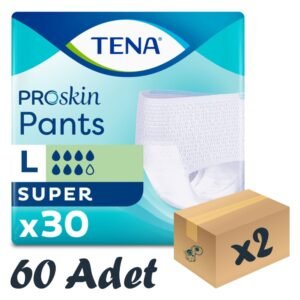 TENA ProSkin Pants Super Emici Külot, Büyük Boy (L), 7 Damla, 30'lu 2 Paket 60 Adet