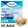 TENA Slip Maxi Bel Bantlı Hasta Bezi, Orta Boy (M), 8 Damla, 24'lü 2 Paket 48 Adet