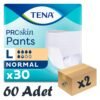 TENA ProSkin Pants Normal Emici Külot, Büyük Boy (L), 5.5 Damla, 30'lu 2 Paket 60 Adet