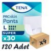 TENA ProSkin Pants Super Emici Külot, Büyük Boy (L), 7 Damla, 30'lu 4 Paket 120 Adet