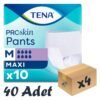 TENA ProSkin Pants Maxi Emici Külot, Orta Boy (M), 8 Damla, 10'lu 4 Paket 40 Adet