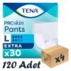 TENA ProSkin Pants Extra Emici Külot, Büyük Boy (L), 6 Damla, 30'lu 4 Paket 120 Adet