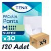 TENA ProSkin Pants Super Emici Külot, Orta Boy (M), 7 Damla, 30'lu 4 Paket 120 Adet