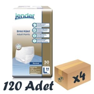 Jender Emici Külot Yetişkin Hasta Bezi L 30’lu 4 Paket 120 Adet