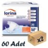 Lorina Tekstil Yüzeyli Bel Bantlı Yetişkin Hasta Bezi Medium 30'lu 2 Paket 60 Adet