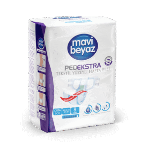 Mavi Beyaz Ped Ekstra Orta Boy M Beden – Yüksek Emici Hasta Bezi 8’li