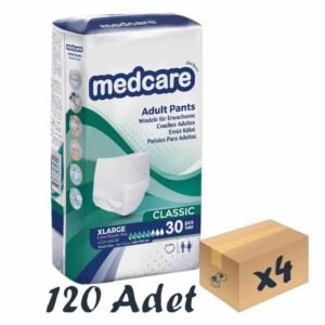 Medcare Classic Emici Külot Yetişkin Hasta Bezi 5,5 Damla XLarge XL Beden 30'lu 4 Paket 120 Adet