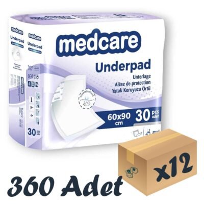Medcare Normal Yatak Koruyucu Örtü 60x90cm 30'lu 12 Paket 360 Adet (Mor)