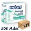 Medcare Plus Yatak Koruyucu Örtü 60x90cm 30'lu 12 Paket 360 Adet (Yeşil)