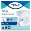 TENA Slip Classic Plus Tekstil Bel Bantlı Hasta Bezi, Büyük Boy (L), 5.5 Damla, 30'lu