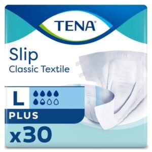 TENA Slip Classic Plus Tekstil Bel Bantlı Hasta Bezi, Büyük Boy (L), 5.5 Damla, 30'lu
