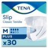 TENA Slip Classic Plus Tekstil Bel Bantlı Hasta Bezi, Orta Boy (M), 5.5 Damla, 30'lu Paket