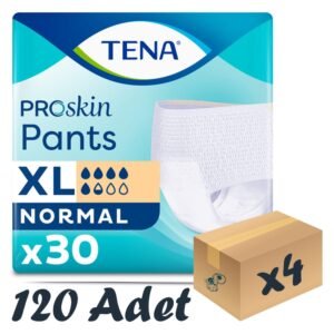 TENA ProSkin Pants Normal Emici Külot, En Büyük Boy (XL), 5.5 Damla, 30'lu 4 Paket 120 Adet