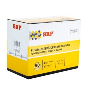Brp Pudralı Steril Cerrahi Eldiven No:7,0 50’li Kutu Çiftli Steril Paket 100 Adet