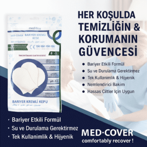 Med-Cover Bariyer Kremli Kese – Temizlik ve Koruma Bir Arada 10'lu 5 Paket