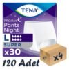 TENA ProSkin Pants Night Emici Külot Gece Bezi, Büyük Boy (L), 7.5 Damla 30’lu 4 Paket 120 Adet