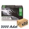 Has-pet Siyah Nitril Pudrasız Eldiven Medium 100’lü 20 Paket 2000 Adet