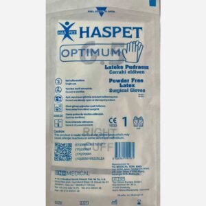 Has-Pet Optimum Lateks Pudrasız Cerrahi Steril Eldiven 1 Çift - 6.5 Numara