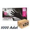 Has-pet Siyah Nitril Extra Kalın Eldiven 50'li 20 Paket 1000 Adet Small