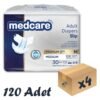 Medcare Premium Bel Bantlı Hasta Bezi 6 Damla Medium Orta Boy M Beden 30'lu 4 Paket 120 Adet