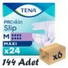 TENA Slip Maxi Bel Bantlı Hasta Bezi, Orta Boy (M), 8 Damla, 24'lü 6 Paket 144 Adet