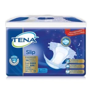 TENA Slip Premium Super Night Bel Bantlı Hasta Bezi, Büyük Boy (L), 7 Damla, 30'lu Paket